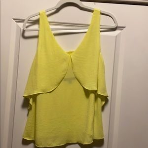Yellow ruffled tank